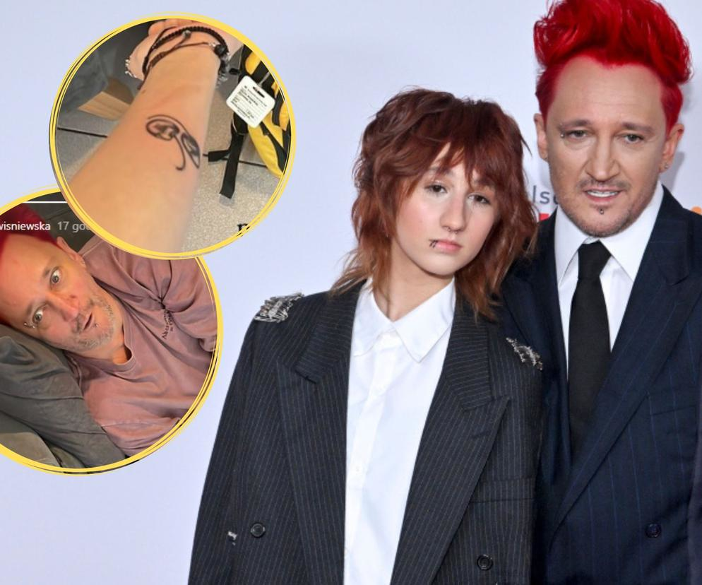 Etiennette Anna Wiśniewska's formal fashion style alongside a close-up of her meaningful tattoo and casual wear